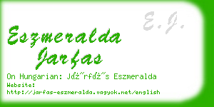 eszmeralda jarfas business card